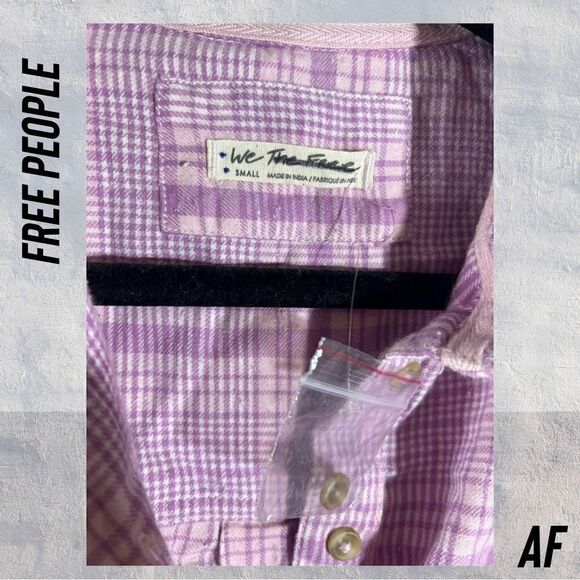 WE THE FREE PLAID TOP IN COTTON CANDY NWT SMALL - Picture 4 of 5